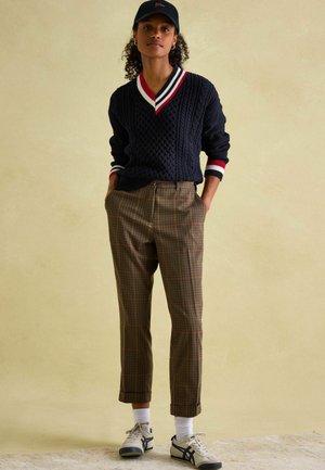 REGULAR FIT DAWSON CABLE CRICKET - Jumper - navy