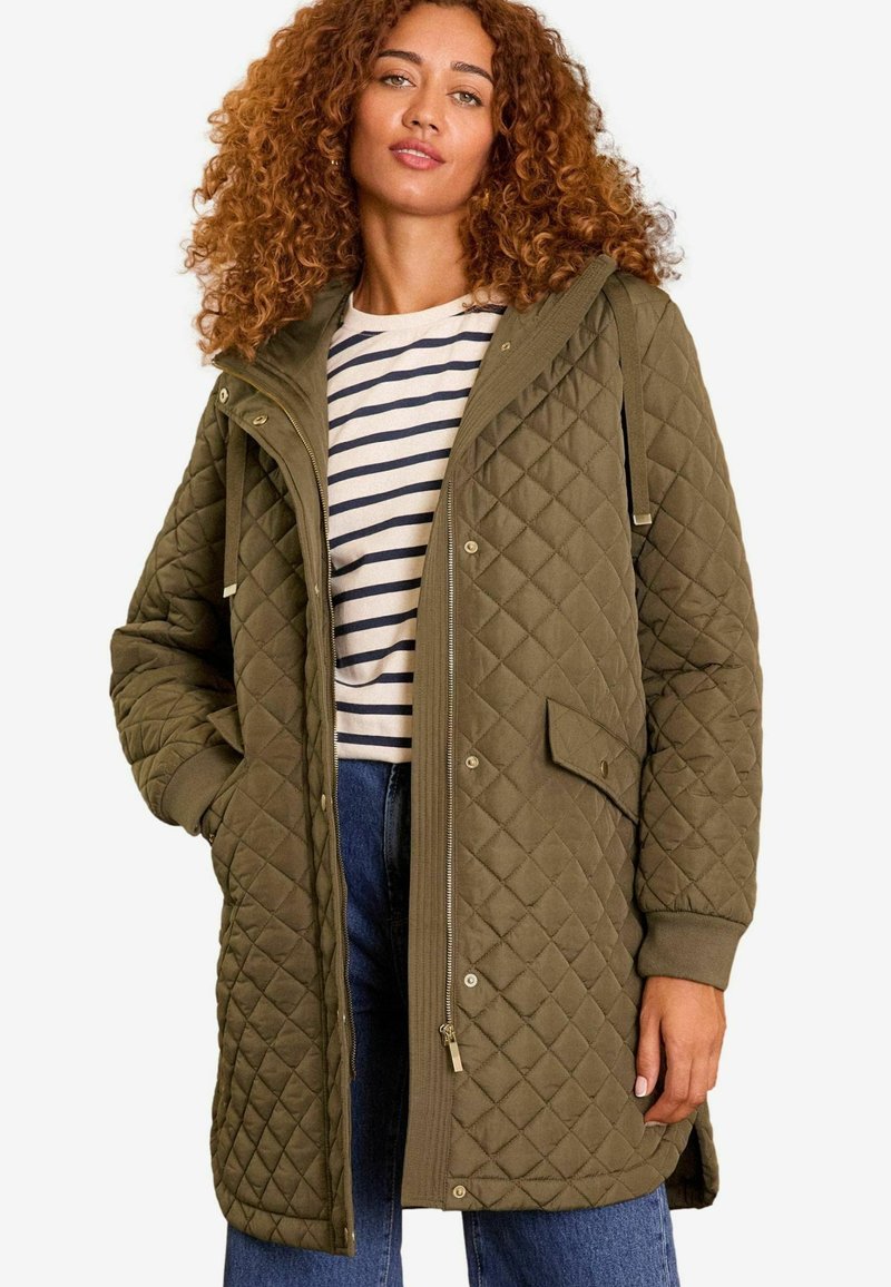 Love & Roses SHOWER RESISTANT HOODED QUILTED - REGULAR FIT - Ziemas mētelis - khaki green