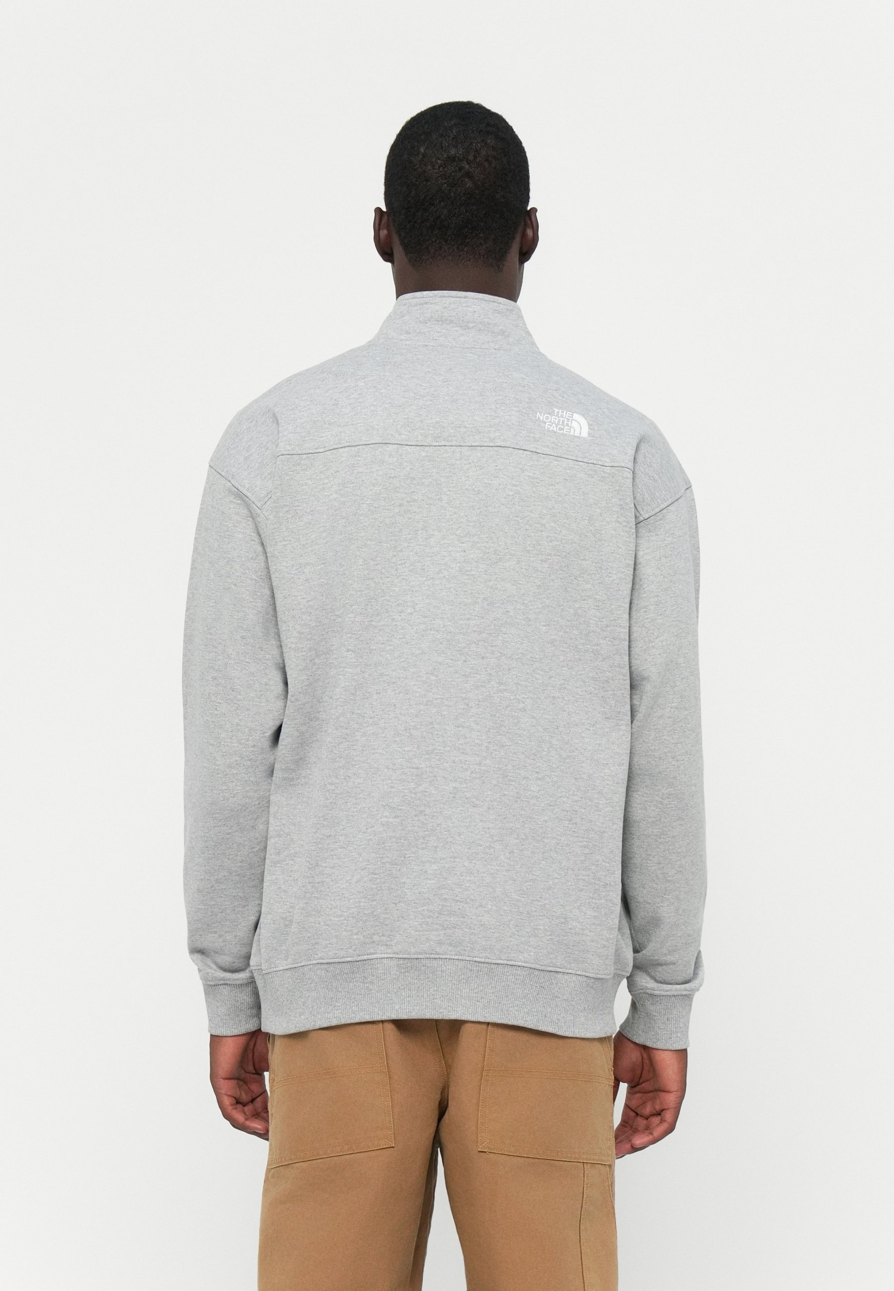 The North Face OVERSIZE ZIP CREW - Sweatshirt - light grey The North Face OVERSIZE ZIP CREW - Sweatshirt - light grey