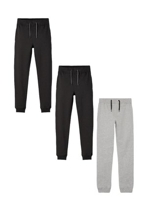 JOGGING 3 PACK - Tracksuit bottoms - schwarz dunkelgrau