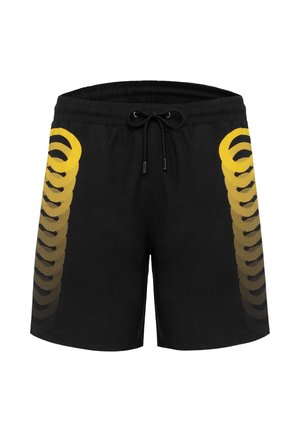 Shorts da mare - nero giallo
