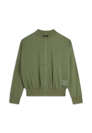 COMFORT FIT CHIUSURA E COLLO STILE - Sweat zippé - green