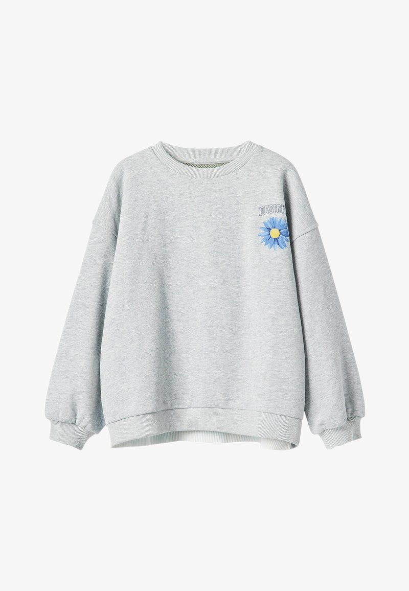 T-shirt côtelé manches longues coton bleu gris fille | La Halle T-shirt côtelé manches longues coton bleu gris fille | La Halle