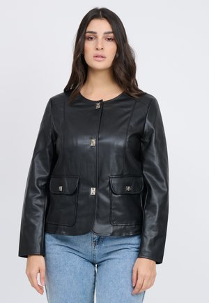 Kunstlederjacke - black