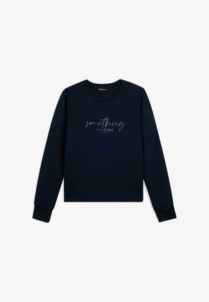 GIROCOLLO IN CON STRASS - Sweatshirt - dark blue