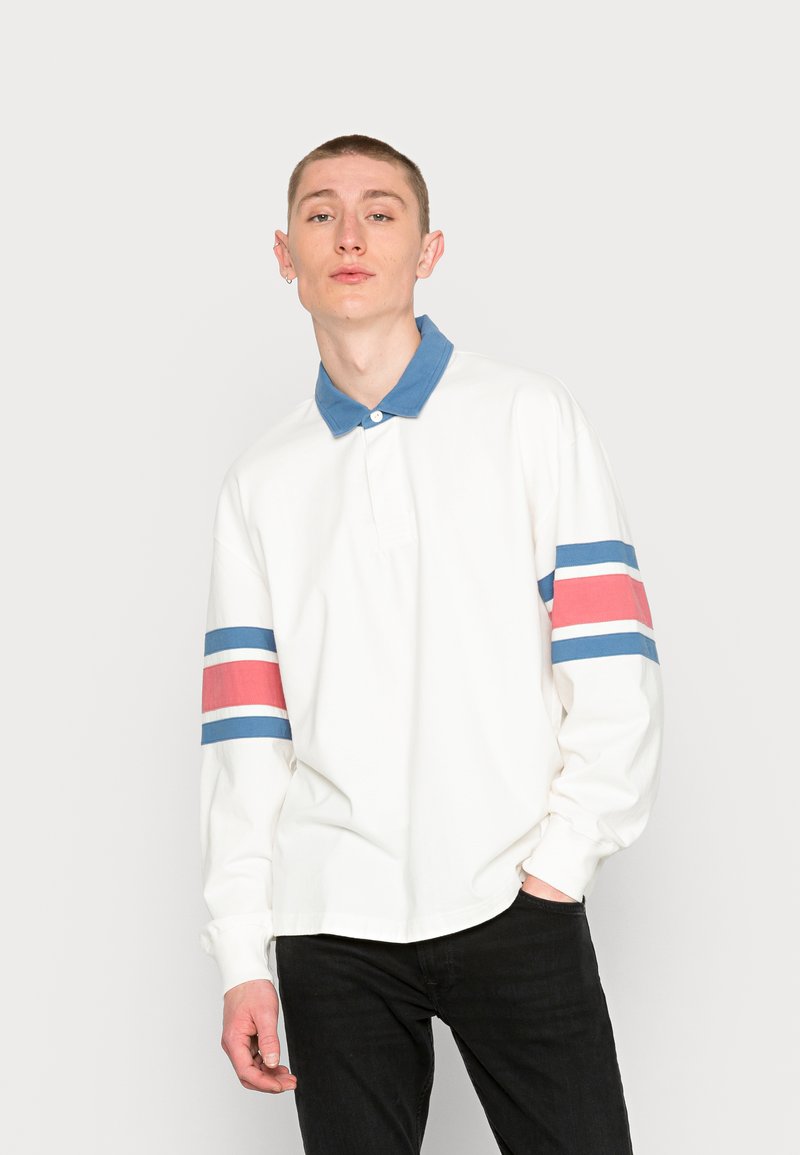 Abercrombie & Fitch OVERSIZED RUGBY Polo shirt white Zalando.ie