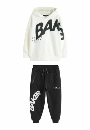 OVERSIZED GRAPHIC HOODIE AND JOGGERS SET - Trainingsanzug - white