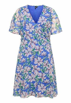 Vero Moda Curve, KLEID VMCZILLE LANGES KLEID - Maxikjole - dazzling blue