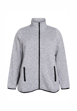 Active by Zizzi MIT HOHEM KRAGEN UND REISSVERSCHLUSS - Zip-up sweatshirt - light grey melange