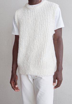 Stickad tröja - off-white