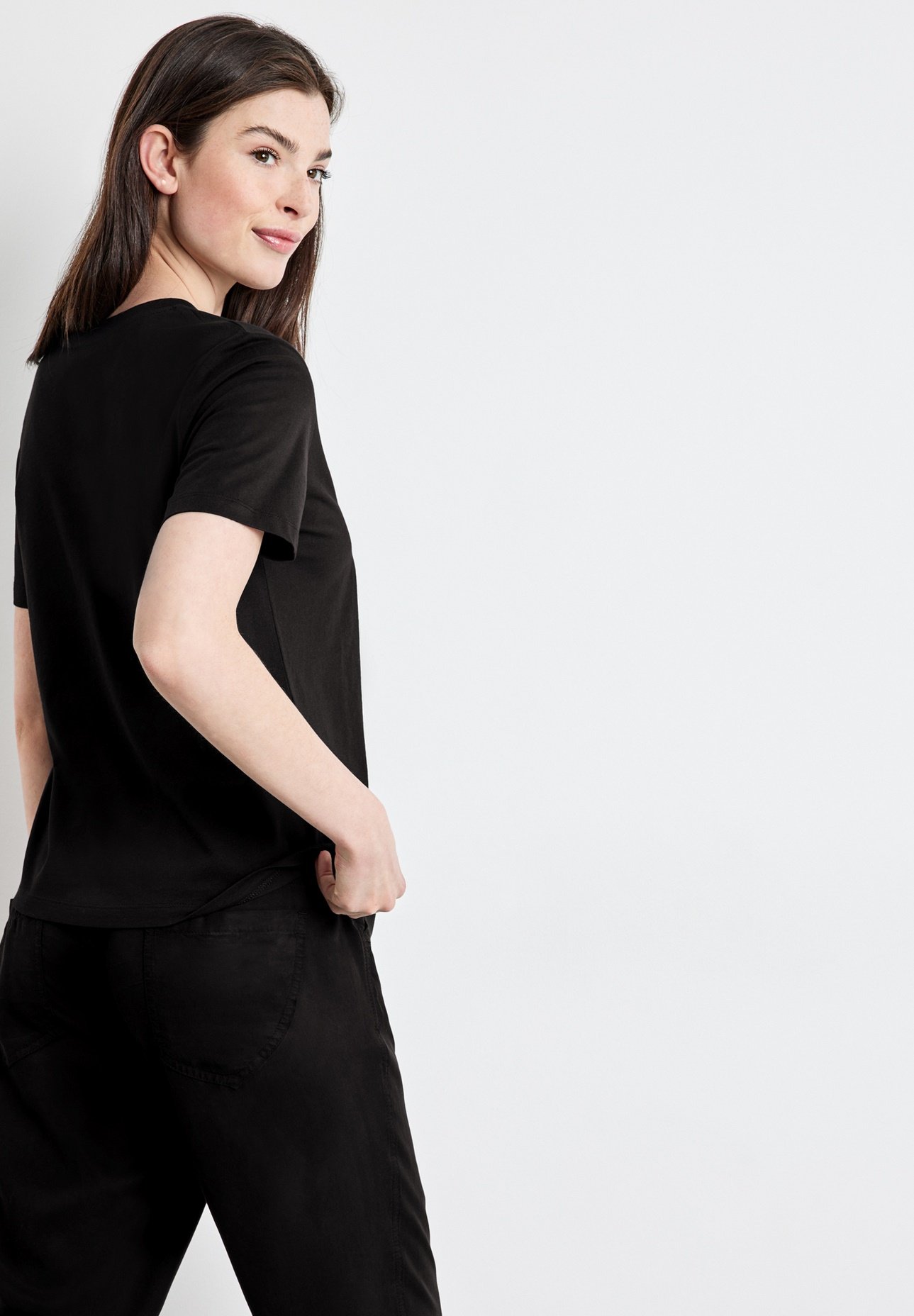 Taifun T-Shirt print - black/schwarz - Zalando.de