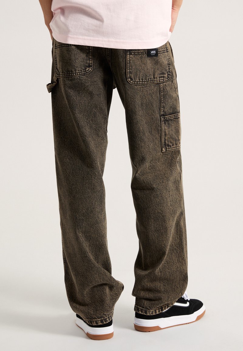 Vans DRILL CHORE CARPENTER ACID WASH - Džíny Straight Fit - olive