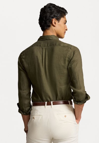 Polo Ralph Lauren SLIM FIT LINEN SHIRT - Skjorta - thermal green