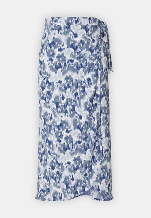 VILA, VIPEFFI LIRA MIDI WRAP SKIRT - Pencil φούστα - egret/coronet blue/kentucky blue/true blue