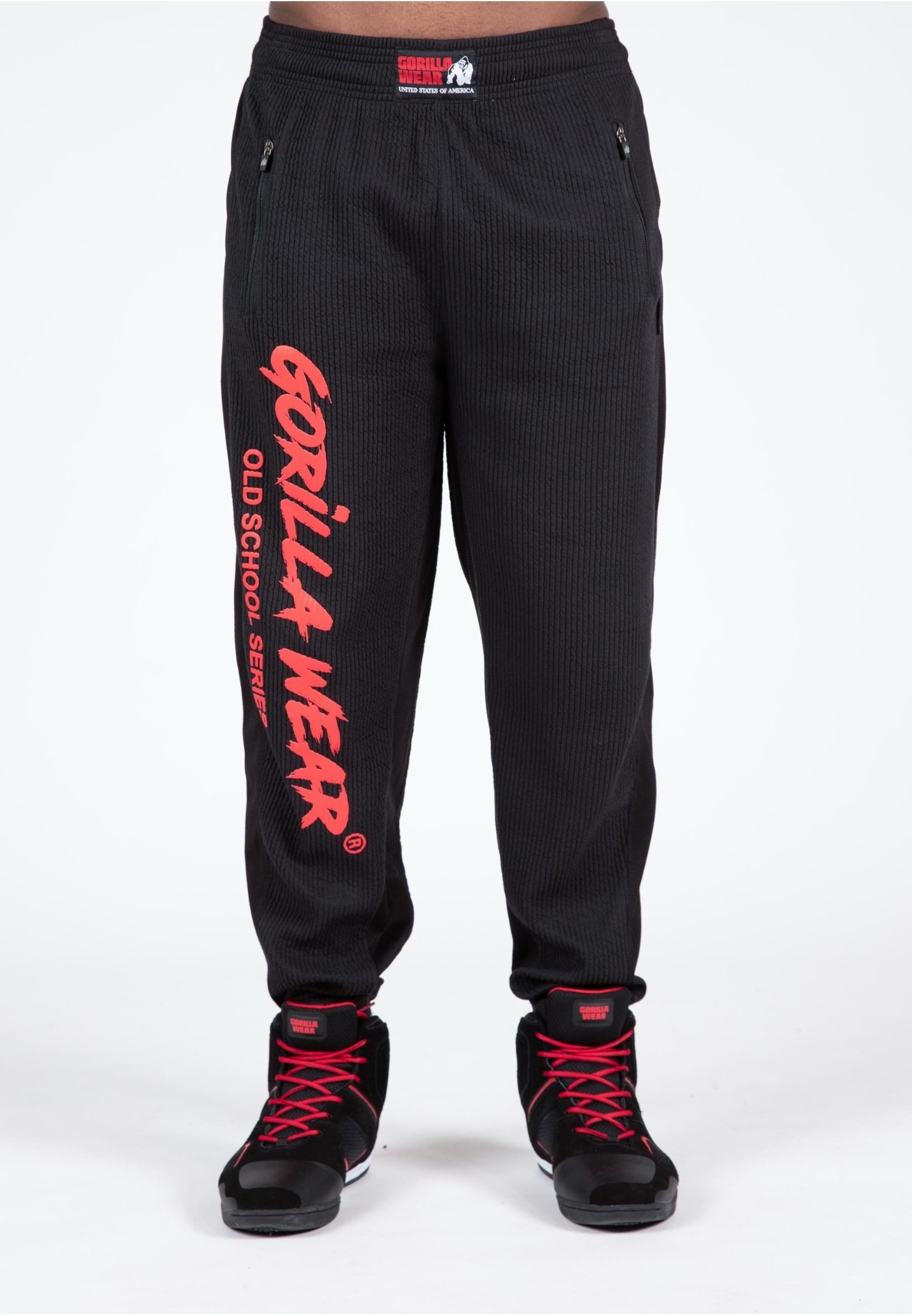 Gorilla Wear AUGUSTINE OLD SCHOOL - Trainingsbroek - red/zwart - Zalando.be