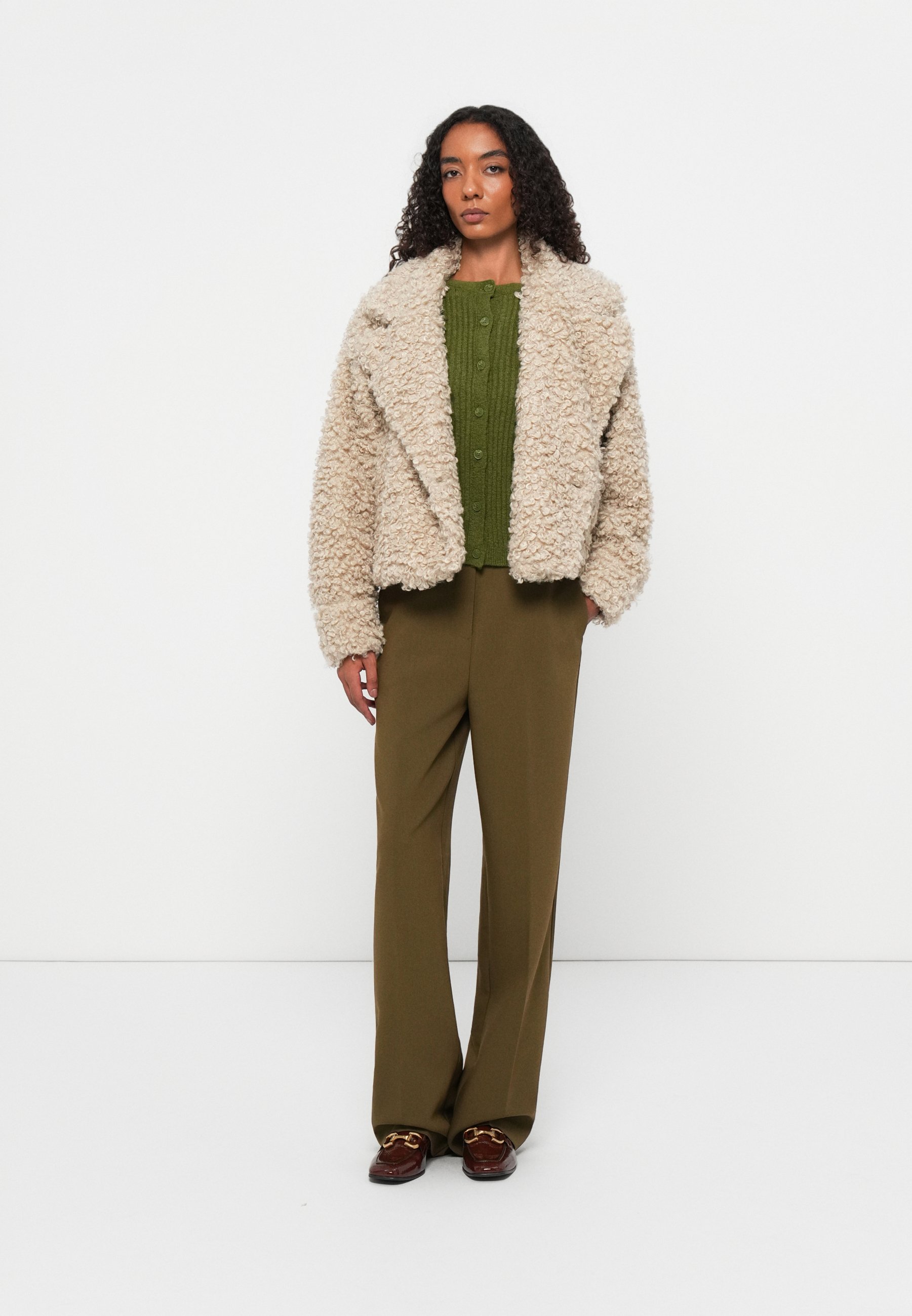 Copenhagen Muse CURLY JACKET - Winter jacket - peyote melange