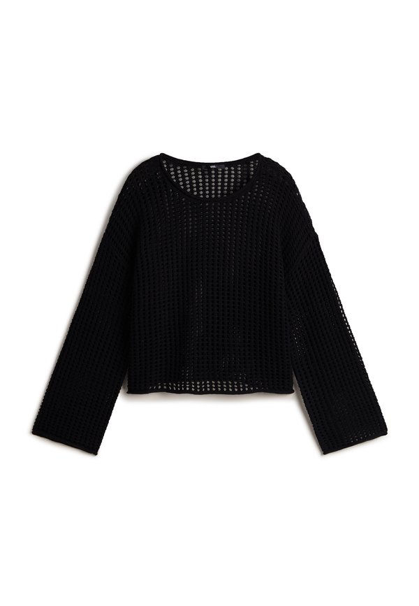 MILA OPEN KNIT CROP CREW - Strickpullover