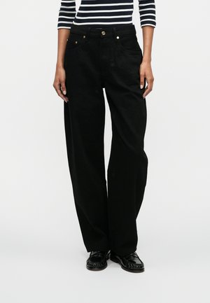 MID RISE BARREL LEG BLACK JEANS - Blugi largi - black
