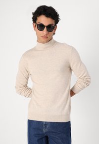 pure cashmere MEN TURTLE NECK SWEATER - Camisola - oatmeal