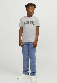 Jack & Jones Junior - JJEJOSH CREW NECK - Apdrukāts T-krekls - white melange Miniatūras attēls 1