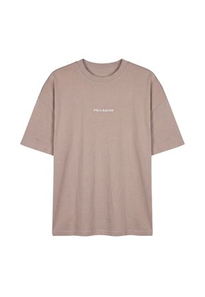 Pegador, BRACY HEAVY OVERSIZED TEE - T-shirts basic - washed warm taupe cream