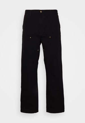 Carhartt WIP DOUBLE KNEE PANT - Tygbyxor - black rinsed