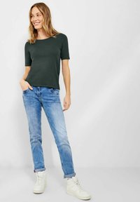 Cecil IN UNIFARBE - T-Shirt basic - grün