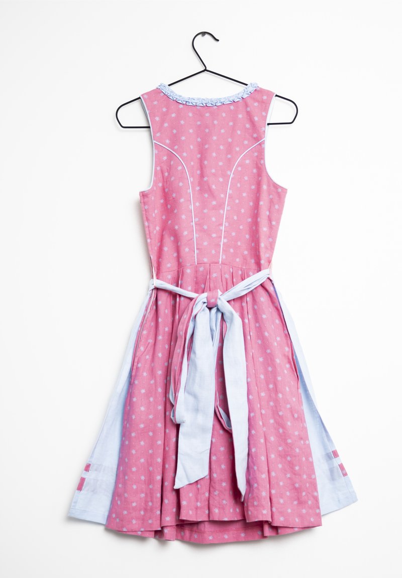 strapless open back dress Pink High Neck Embellished Lace Gown with 3/4 Sleeves main image 1