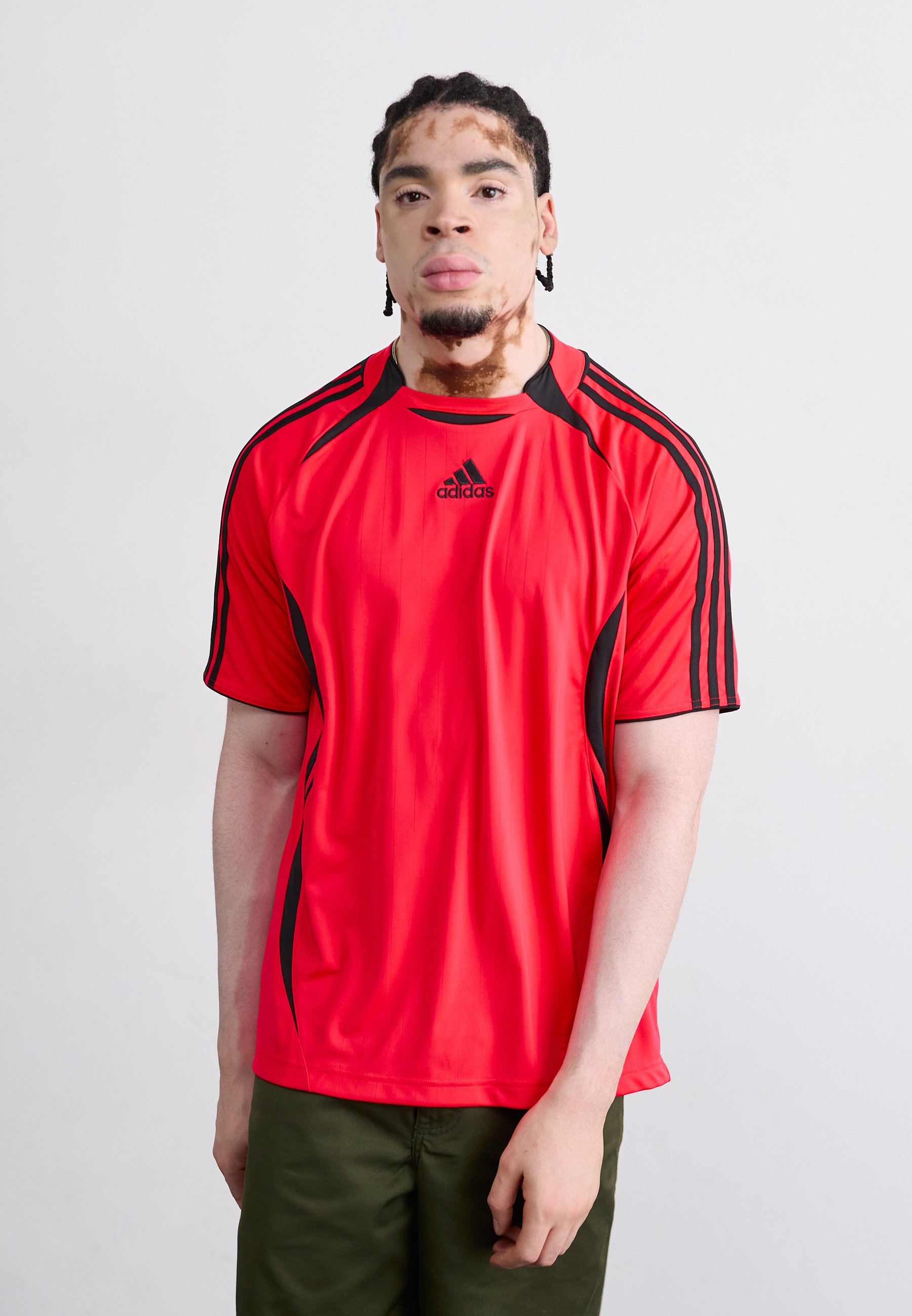売れ筋商品|||アディダスオリジナルス Tシャツ レディース トップス TEAMGEIST TEE - Print T-shirt - lucid red/black adidas tシャツ Originals ADICOLOR TEAMGEIST BABY TEE