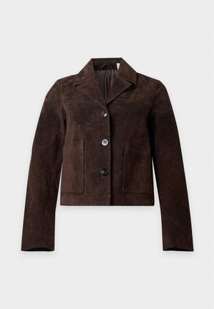 Vero Moda, VMJANICE SHORT JACKET - Кожено яке - chocolate torte