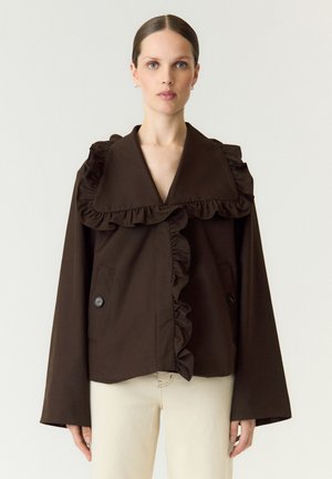YAS YASELSIA LS SHORT TRENCHCOAT - Veste légère - coffee bean