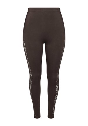 Yours Clothing, PLUS SIZE BASIC LEGGINGS - Legging (type pantalon) - brown