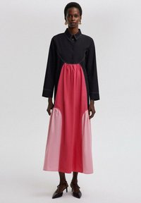 COLOR BLOCK DRESS - Vestito lungo - black