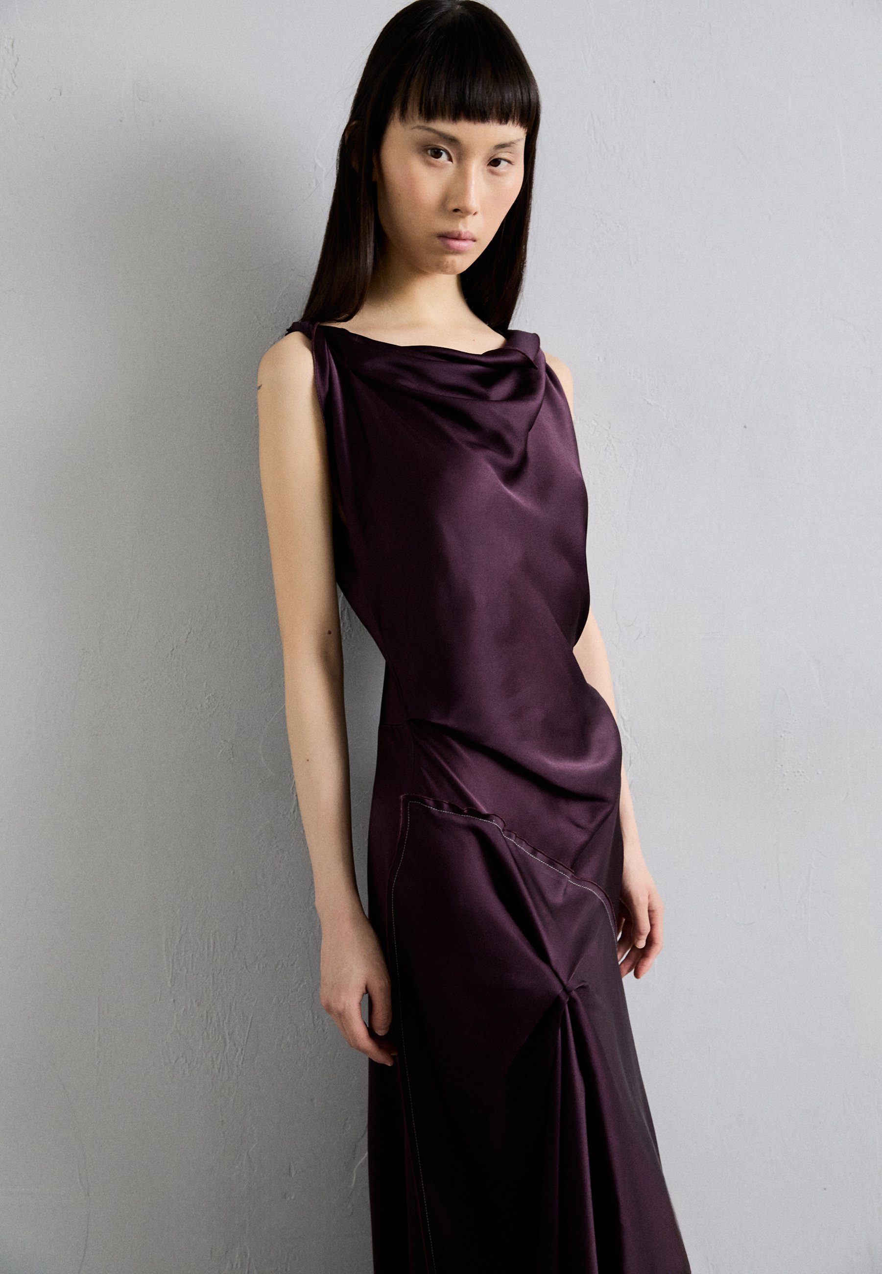 Victoria Beckham ASYMMETRIC DRAPED MIDI DRESS - Occasion