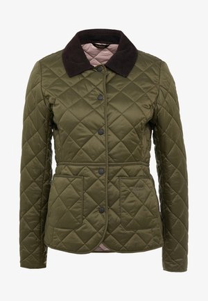 DEVERON QUILT - Übergangsjacke - olive/pale pink