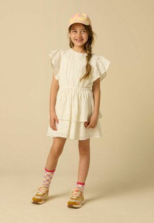 Sissy-Boy, SISSY-BOY KLEID MIT STICKEREI-DETAILS - GELB - Robe de jour - weiß