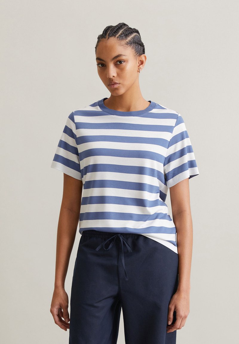 Marc O'Polo DENIM - GESTREIFTES  - T-shirt imprimé - medium blue, Agrandir