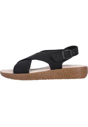 BELLEVIRA - Wedge sandals - black