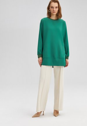 RUFFLED CREPE - Sweatshirt - green