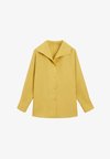 FLOWING LINEN BLEND SHIRT WITH STATEMENT COLLAR - Overhemdblouse - brown