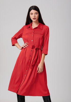 Smart and Joy À PLIS SURPIQUÉS - Robe chemise - rouge