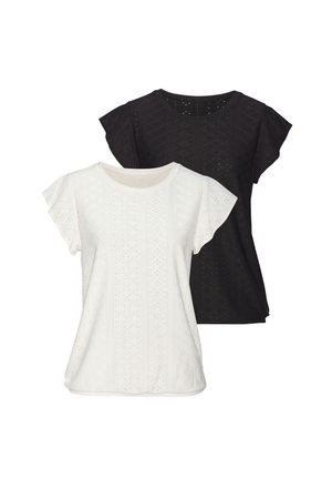 2 PACK - Bluse - creme schwarz