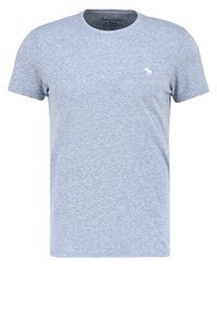 Lichtgrijze t-shirt met korte mouwen van een zachte, gestructureerde stof. Bevat een klein wit logo op de linker borst.