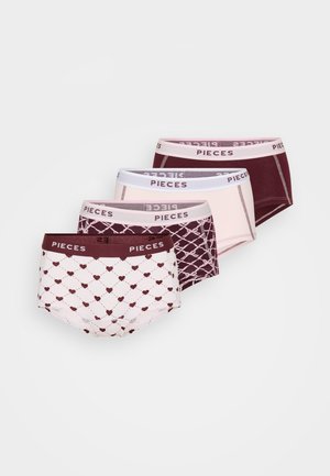 PCLOGO LADY 4 PACK - Boxerky - tawny port