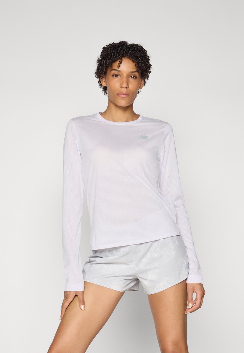 New Balance ATHLETICS LONG SLEEVE - Hosszú ujjú felső - taro heather