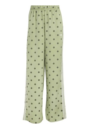 adidas Originals, SATIN POLKA DOTS WIDE LEG PANT - Stoffhose - magic lime