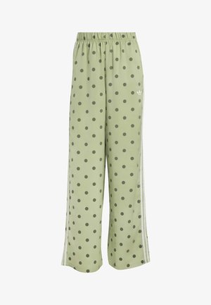 adidas Originals, SATIN POLKA DOTS WIDE LEG PANT - Bukser - magic lime