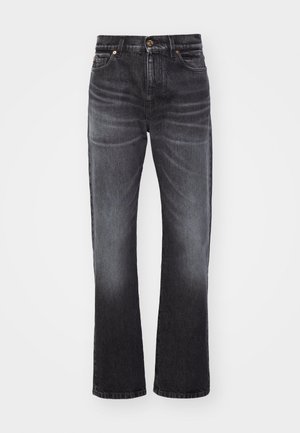 Versace PANT STONE WASH EMBOSSED - Vaqueros rectos - medium black