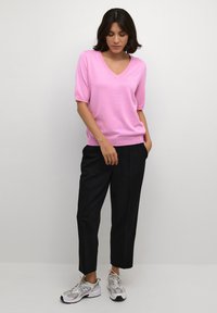 Kaffe KALIZZA V-NECK - T-shirt basic - rosebloom