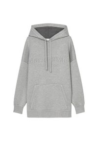 Sweatshirt cu glugă gri, fabricat dintr-un amestec moale de bumbac. Dispune de un buzunar frontal, manșete ribbed și snururi cu logo-ul "Marc O’Polo" brodat.